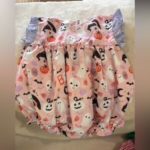 Halloween Ghost Print Kids One Piece